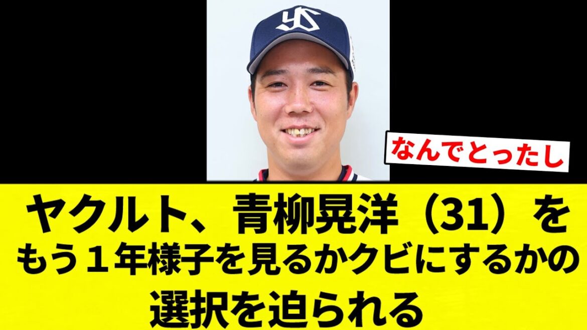 【どうする？】ヤクルト、青柳（31）をもう１年様子を見るかクビにするかの選択を迫られる【プロ野球反応集】【2chスレ】【なんG】