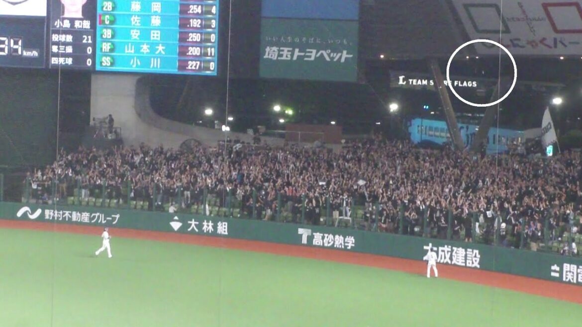 ロッテ 佐藤都志也 2ランホームラン 第4号　西武 vs ロッテ　2025年9月7日(日)　ベルーナドーム