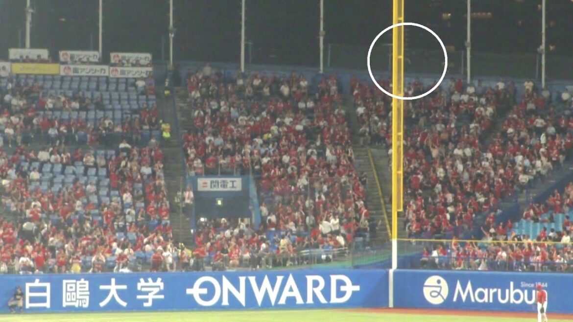 ヤクルト 濱田太貴 あわやホームランの大ファール 惜しい当たり　ヤクルト vs 広島　2025年8月29日(金)　神宮球場