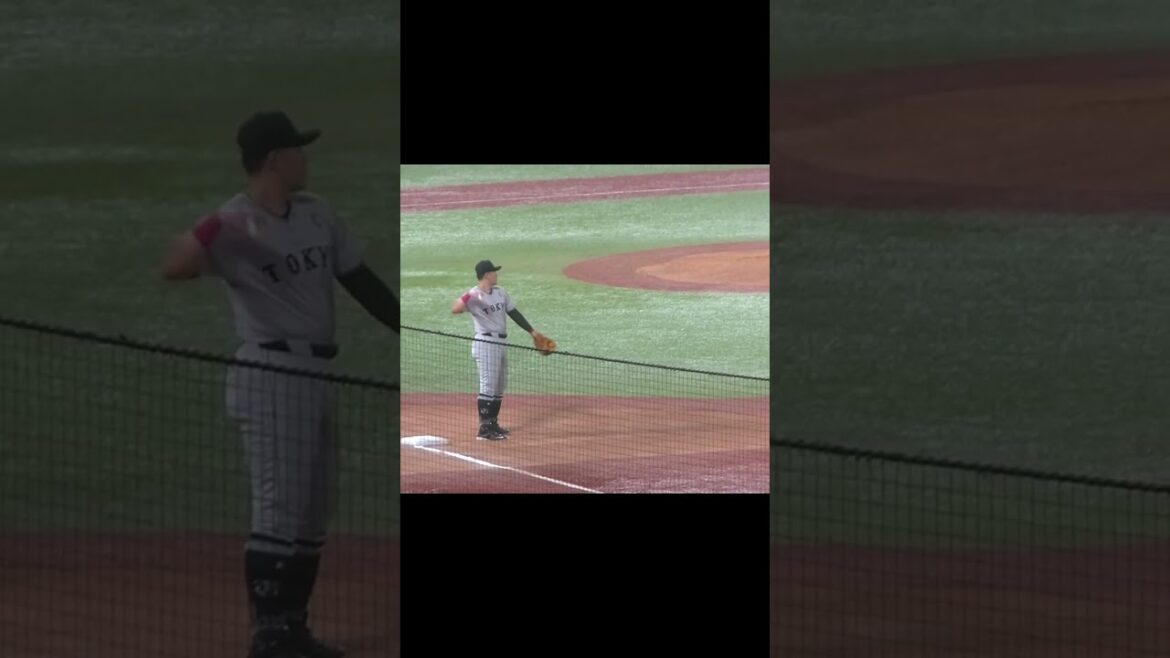 ホームランの岡本和真に大声援のイニング間（ ヤクルトスワローズ対 読売ジャイアンツ 2024年8月27日）