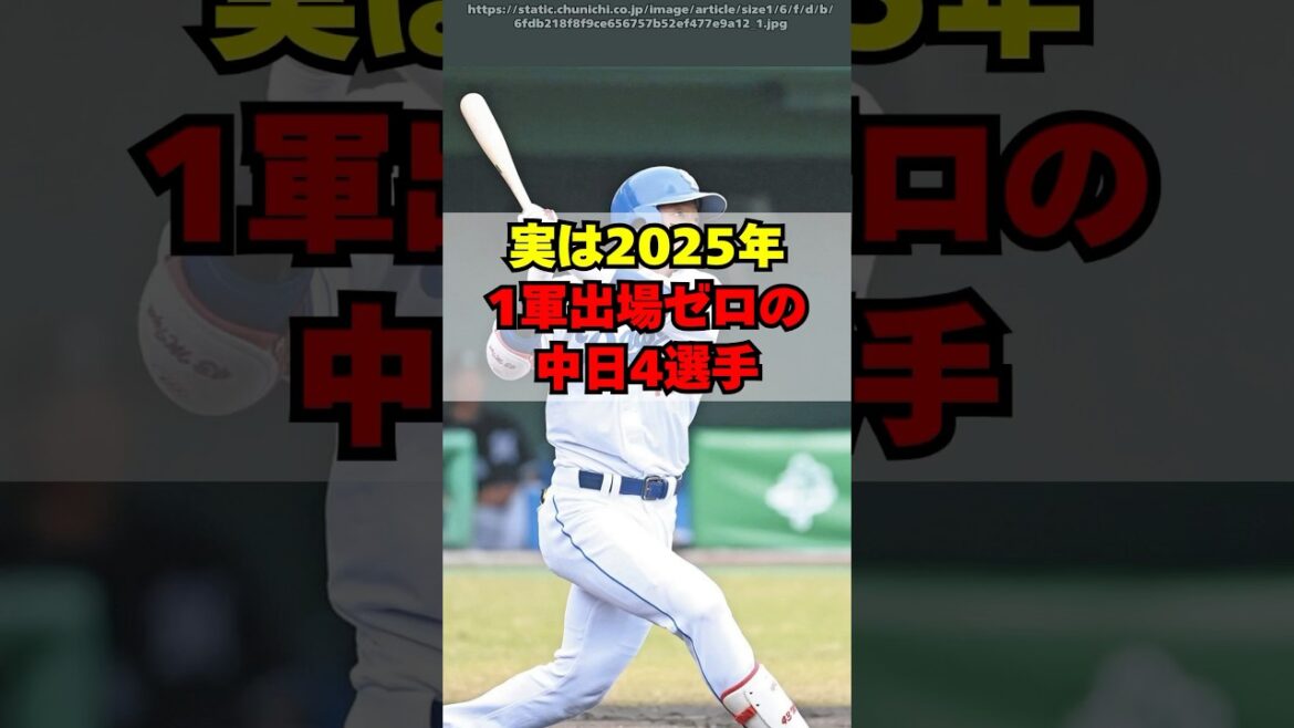 【中日】実は2025年、1軍出場ゼロの意外な４選手