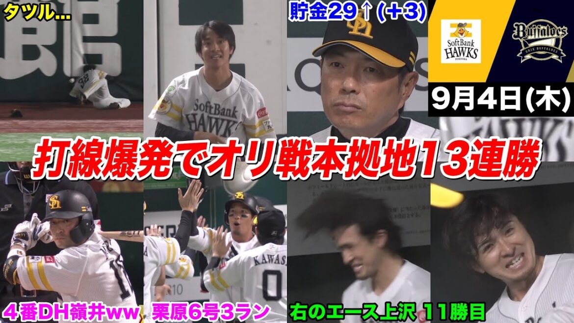 今日のタツル、爆笑の4番DH嶺井→栗原3ランで打線爆発!右のエース上沢は11勝&オリックス戦本拠地13連勝とか強すぎて草www 今日のタツル、爆笑の4番DH嶺井→栗原3ランで打線爆発!右のエース上沢は11勝&オリックス戦本拠地13連勝とか強すぎて草www