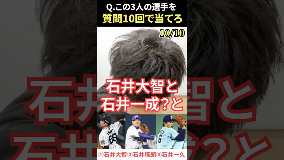 プロ野球アキネーター #プロ野球 #アキネーター #石井大智 #石井琢朗 #石井一久
