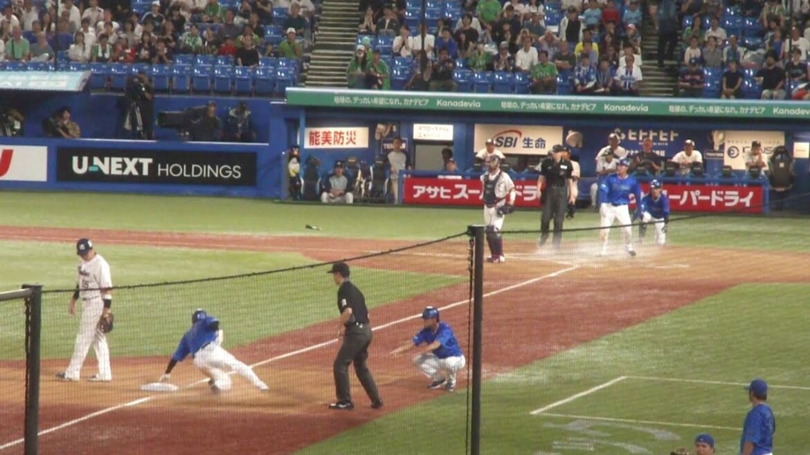 DeNA 蝦名達夫 タイムリーヒット　ヤクルト vs DeNA　2025年9月12日(木)　神宮球場