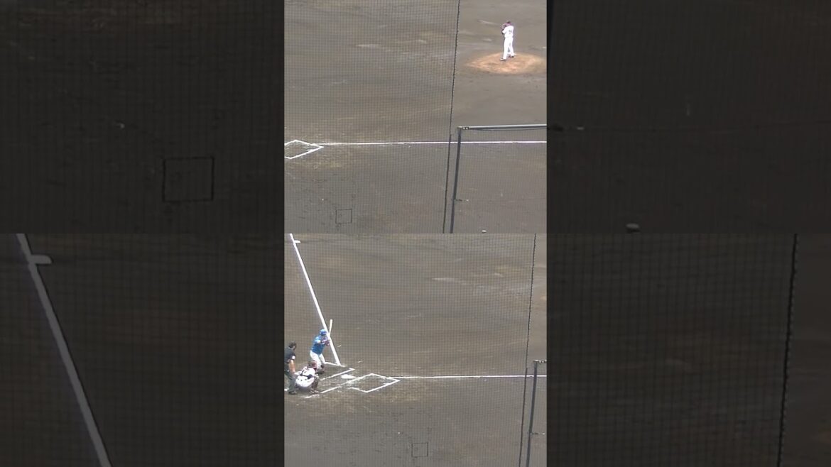 進藤勇也を空振り三振にとる直江大輔（2024年4月18日  読売ジャイアンツ対 日本ハムファイターズ 2軍） #プロ野球 #野球