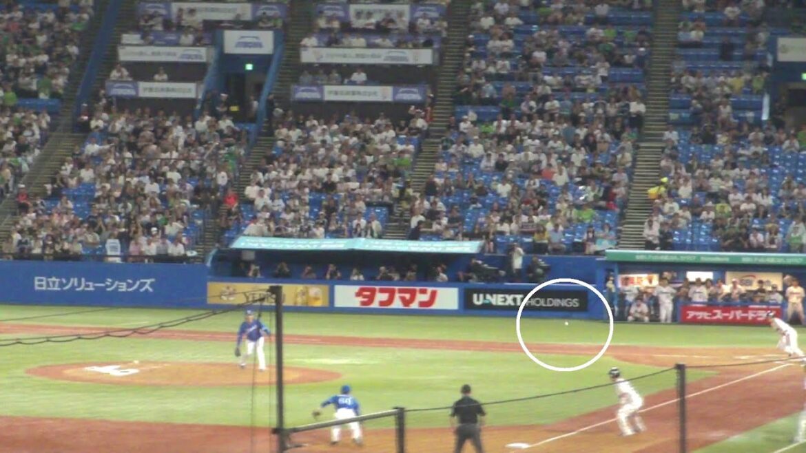 中日 山本泰寛のキャッチによる、543のダブルプレー　ヤクルト vs 中日　2025年9月10日(水)　神宮球場
