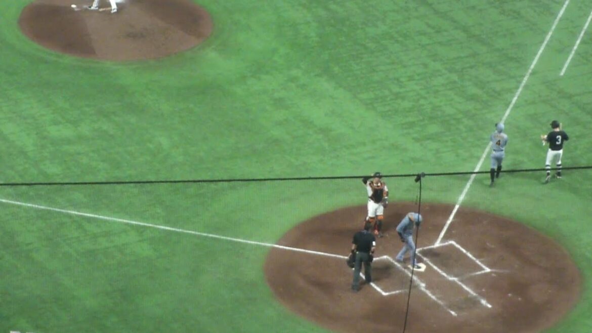 阪神 熊谷敬宥 押し出しフォアボール　巨人 vs 阪神　2025年9月13日(土)　東京ドーム