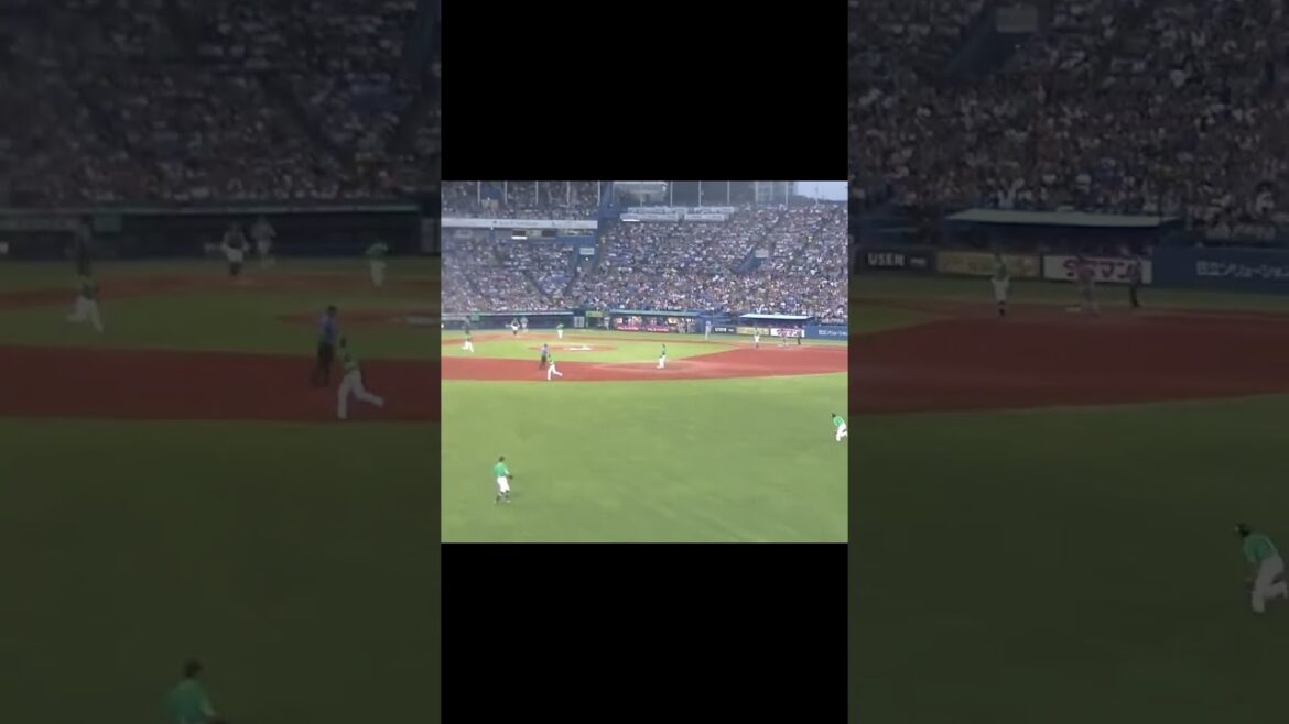 立岡宗一郎 ランナー置いてセンターへヒット（2024年7月5日ヤクルトスワローズ対 読売ジャイアンツ）