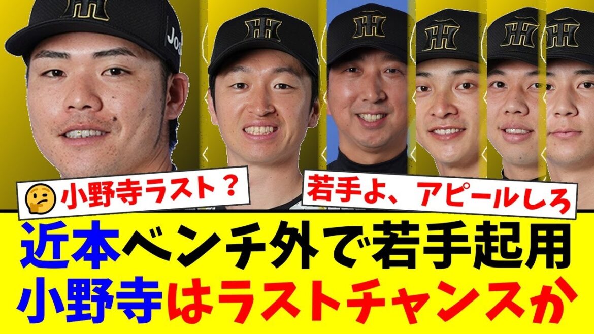 【阪神】近本光司が死球影響でまさかのベンチ外…！藤川監督が抜擢した小野寺暖には「今日がラストチャンス」とファンから厳しい声が殺到する事態に【プロ野球ファンの反応】
