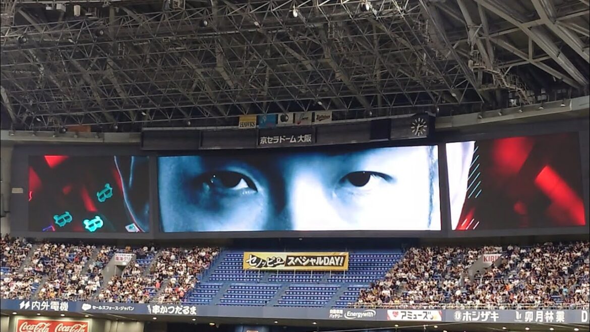 山崎颯一郎 投手 ｢Eminem  Not Afraid｣ 登場曲 オリックス･バファローズ選手 ビジョン映像 PV 演出 専用ムービー ヘッドショット @ 京セラドーム 2025