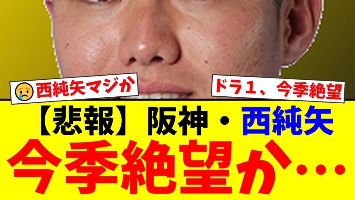 【悲報】阪神ドラ1西純矢、右肘クリーニング手術で今季絶望か…ファンからは「焦らず待ってる」「来季こそ」と復活を信じる声が殺到【プロ野球ファンの反応】