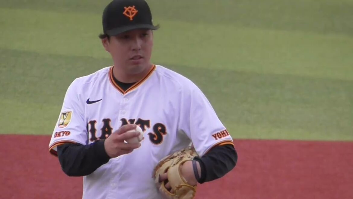 2025年9月13日 イースタンリーグ 巨人・ 馬場 皐輔 投手の準備投球(イニング中外)