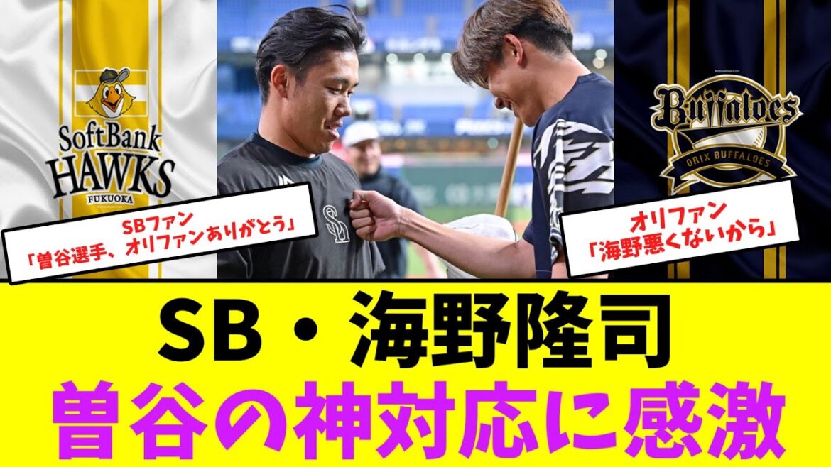 ソフトバンク・海野隆司、曽谷の神対応に感激！【なんJなんG】【2ch5ch】