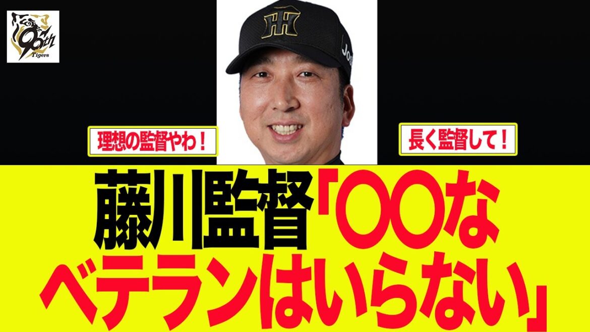 【阪神】藤川監督「〇〇なベテランはいらない」の真意とは　　　   阪神ファンの反応集