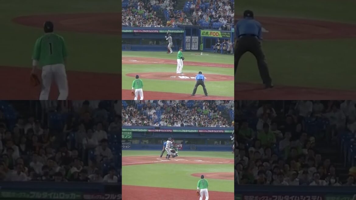 スワローズ清水昇 ジャイアンツ立岡宗一郎を三振（2024年7月5日ヤクルトスワローズ対 読売ジャイアンツ）