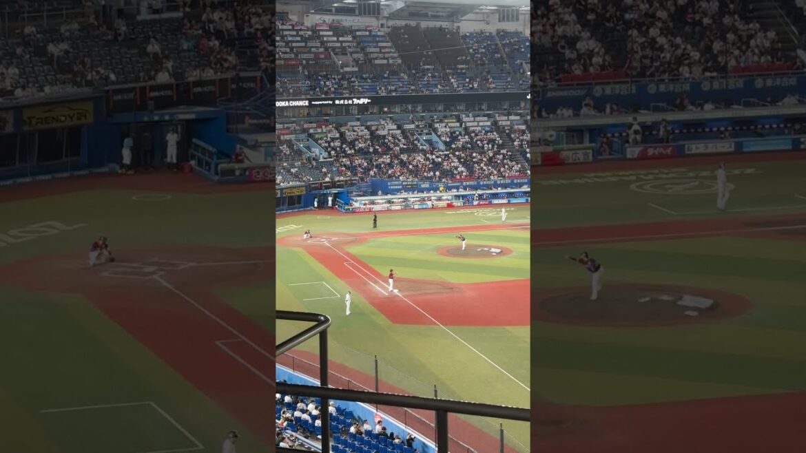 岸孝之投手の投球練習