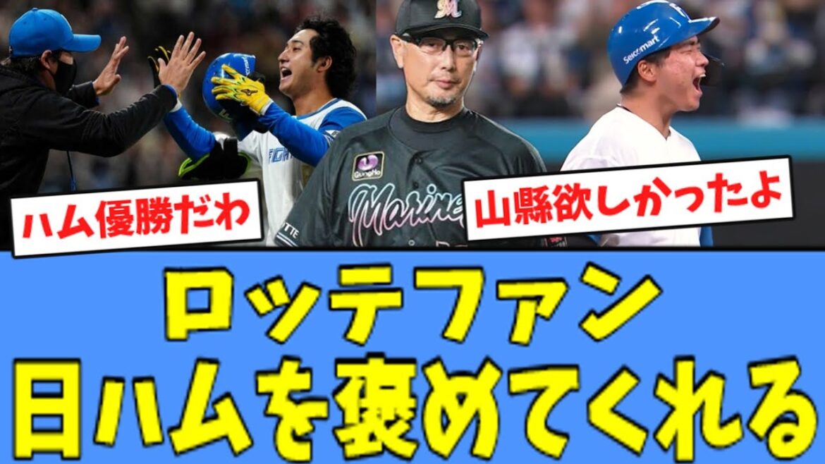 【サヨナラ勝利】ロッテファン、負けられない試合を制した日ハムを褒めてくれる！！