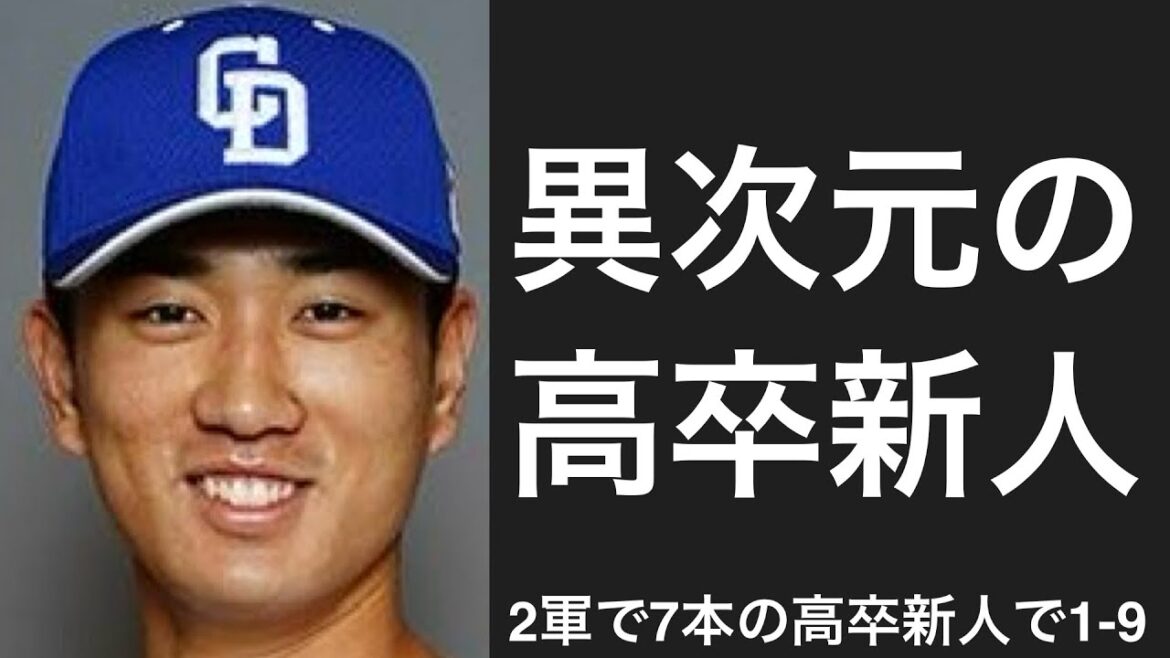 高卒1年目で二軍で7本塁打以上を記録した選手で1-9