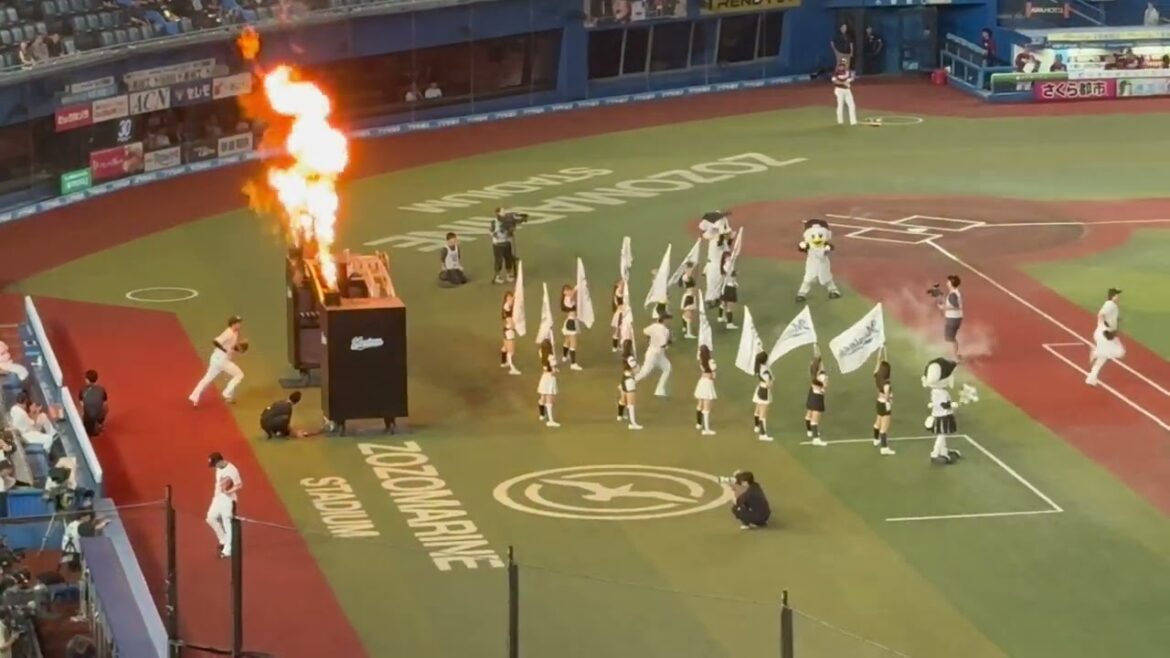 千葉ロッテマリーンズの選手の登場シーン