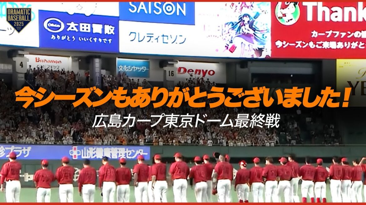 『今シーズンもありがとうございました〜広島カープ東京ドーム最終戦〜』 『今シーズンもありがとうございました〜広島カープ東京ドーム最終戦〜』