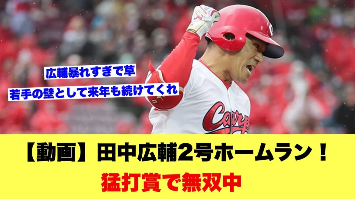 【動画】 田中広輔2号ホームラン！猛打賞で無双中【広島カープスレ】