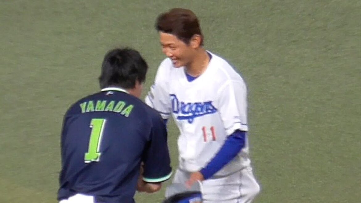 岡田俊哉　最後の登板で打席に立ってくれた村上宗隆に感謝　山田哲人 田口麗斗とも感謝の握手　中日ドラゴンズVS東京ヤクルトスワローズ　2025/09/20