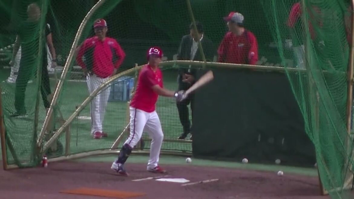 野間峻祥のフリーバッティング（読売ジャイアンツ対 広島カープ 2025年9月19日）