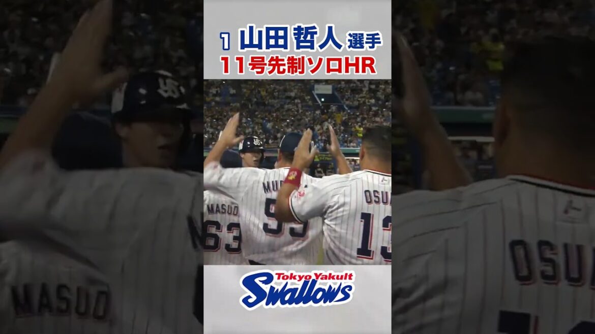 山田哲人選手  11号先制ソロHR #swallows #山田哲人 #shorts