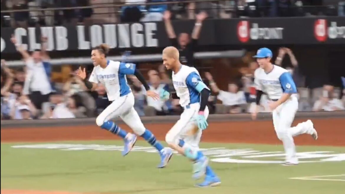 ファイターズ 淺間大基 9回 代打サヨナラタイムリーヒットを打った時のベンチの様子 #プロ野球 #baseball #淺間大基 #日本ハム #ファイターズ #野球 #baseball #sports