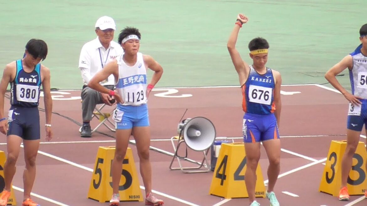 準決勝/決勝  男子100m  岡山高校総体陸上2025