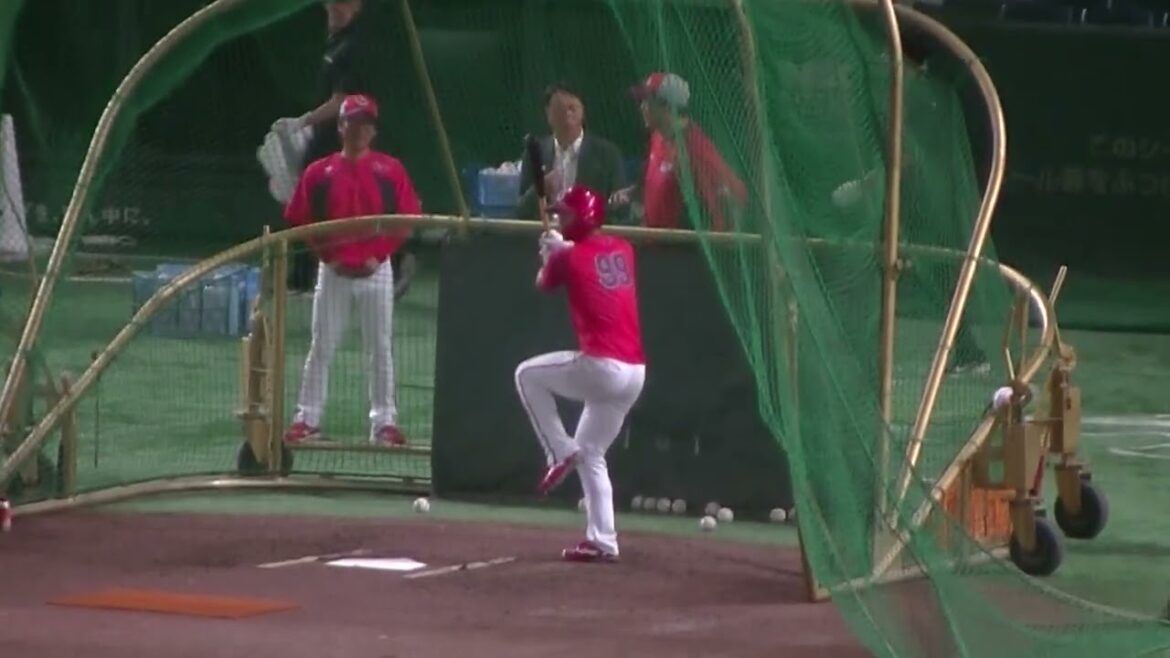 二俣翔一 フリーバッティング（読売ジャイアンツ対 広島カープ 2025年9月19日）