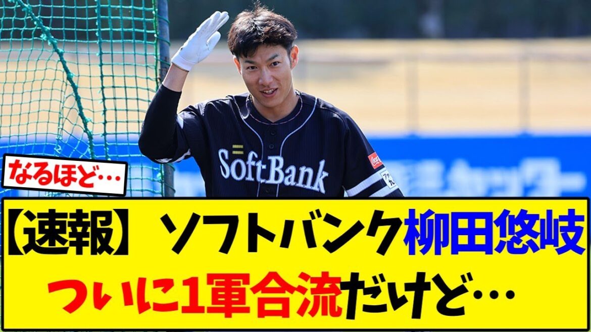 【速報】ソフトバンク 柳田悠岐ついに1軍合流だけど…【野球反応集】
