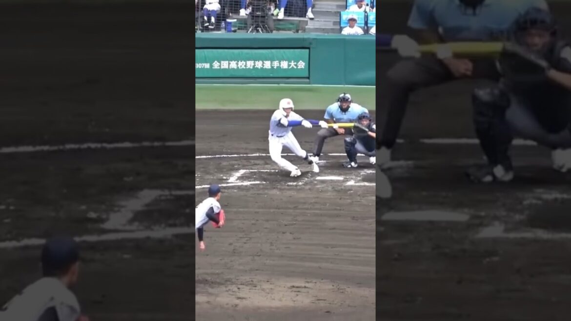 甲子園でも魅せた絶妙バント！　夏の甲子園野球　健大高崎vs京都国際　#甲子園 #高校野球 #健大高崎 #全国高等学校野球選手権大会 #野球 #2025甲子園 #バント