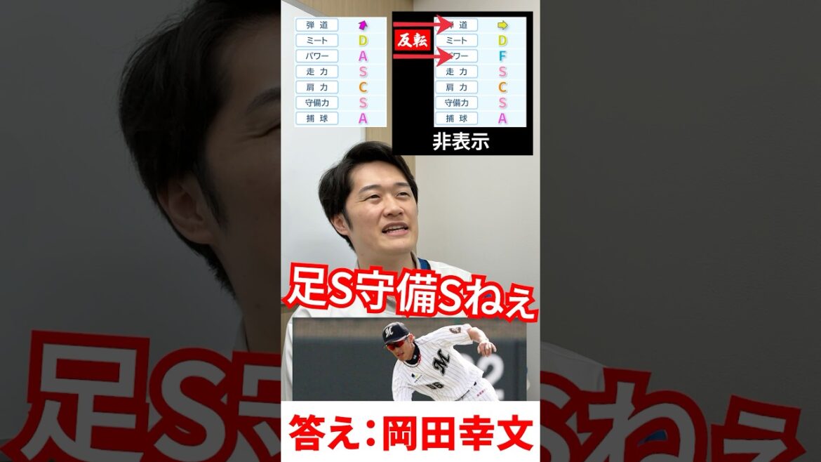 プロ野球反転アキネーター #パワプロ #プロ野球 #反転 #岡田幸文 #ロッテ