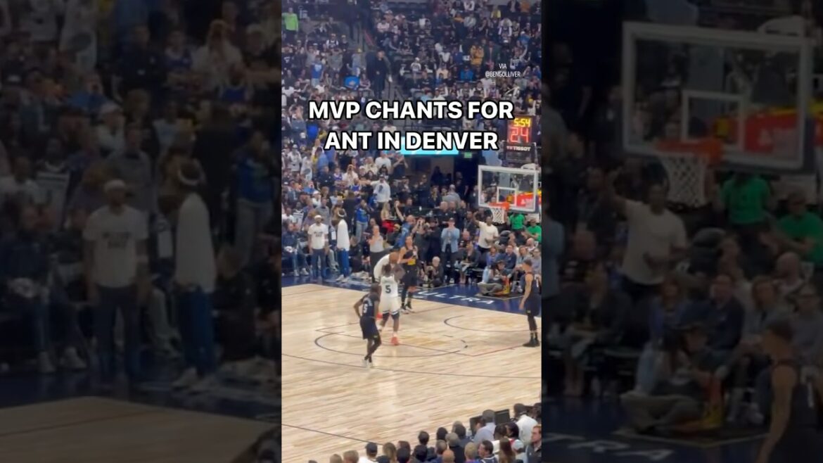 #AnthonyEdwards is so good he gets MVP chants on the road 🗣️ (via @BenGolliver) #nba #denver #mvp