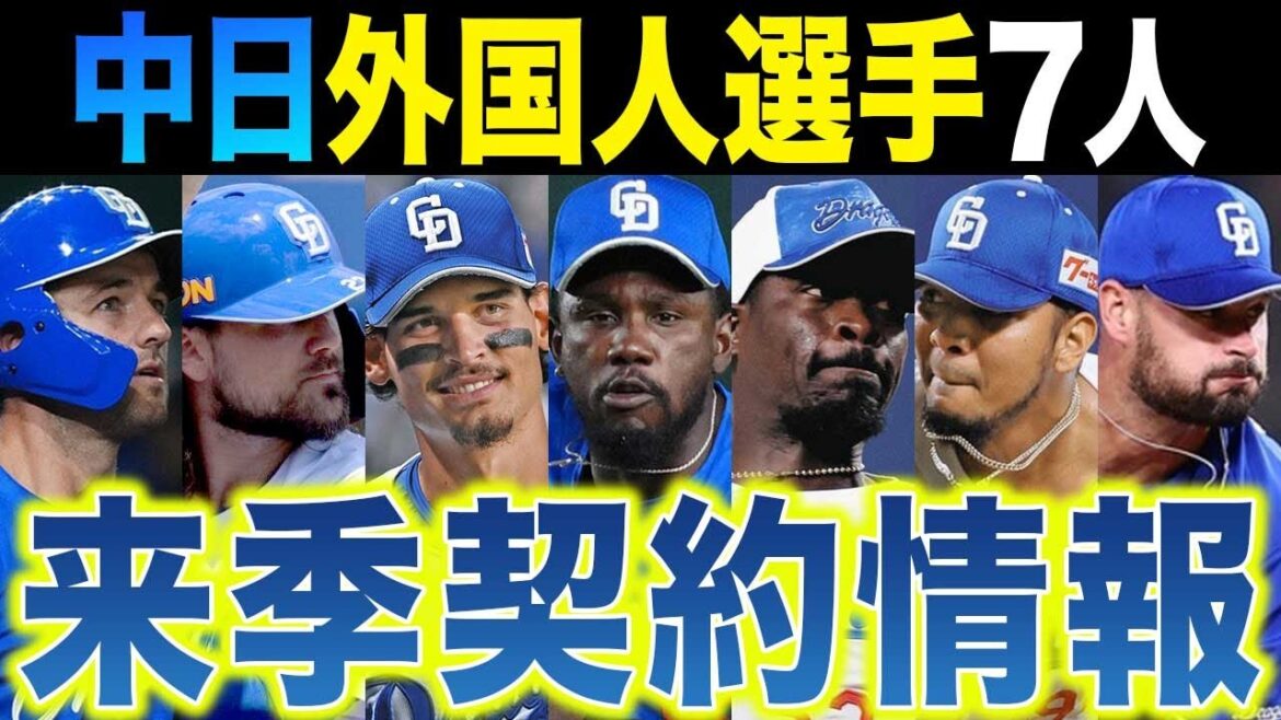 【中日】外国人選手7人の2026来季契約情報