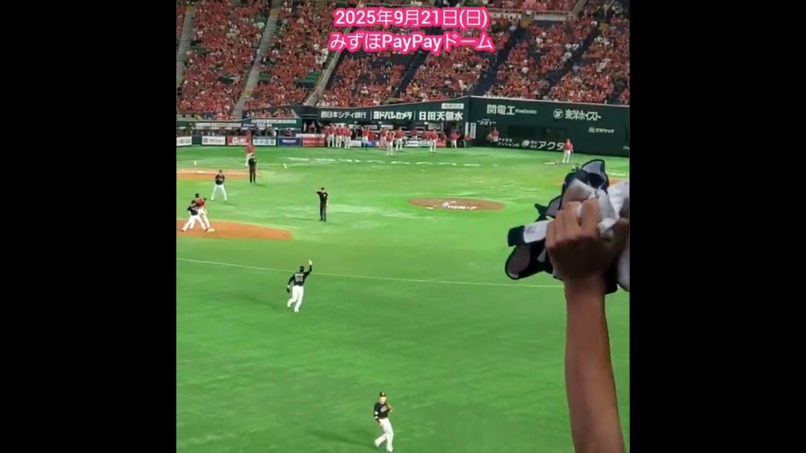20250921 笹川吉康ダブルプレーでメッチャ喜ぶオリファン #shorts オリックス・バファローズ 連勝@みずほPayPayドーム福岡・レフト外野 20250921 笹川吉康ダブルプレーでメッチャ喜ぶオリファン #shorts オリックス・バファローズ 連勝@みずほPayPayドーム福岡・レフト外野