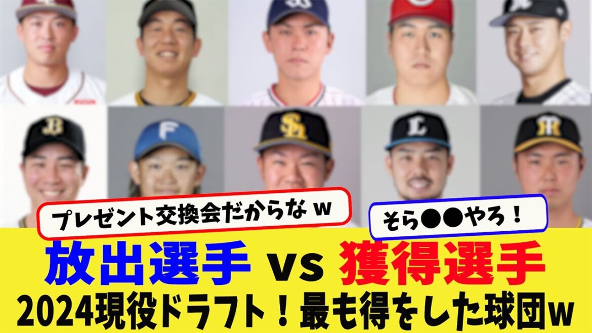 【完全総括】2024現役ドラフト！最も得をした球団#2ch 、#5ch 、#プロ野球