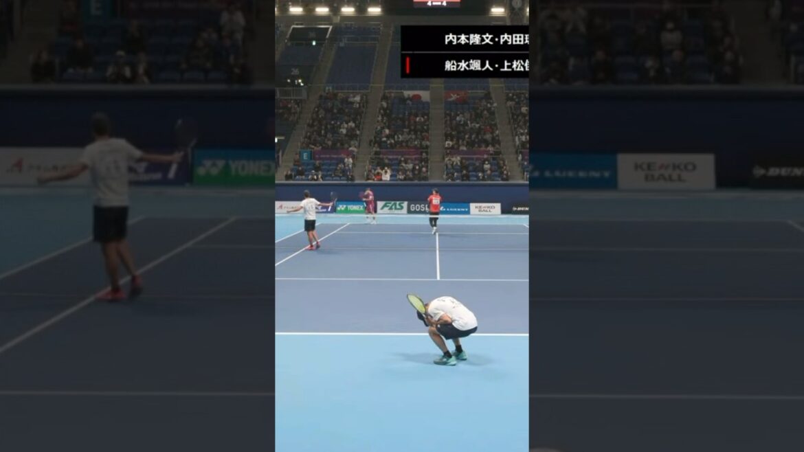 【ソフトテニス】2024年天皇杯男子の部準優勝 内本・内田 #ソフトテニス #天皇杯 #内本隆文 #内田理久 #内本内田 #shorts