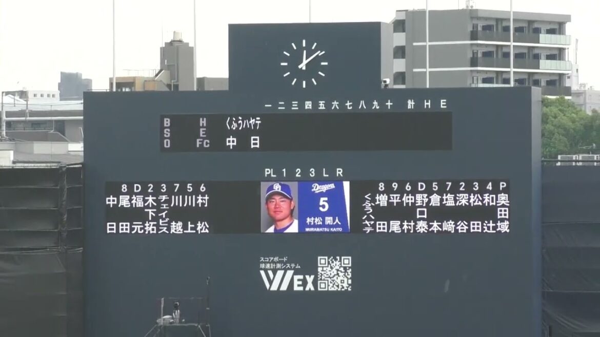 スタメン発表　2025年9月24日(水) 中日 - くふうハヤテ 18回戦