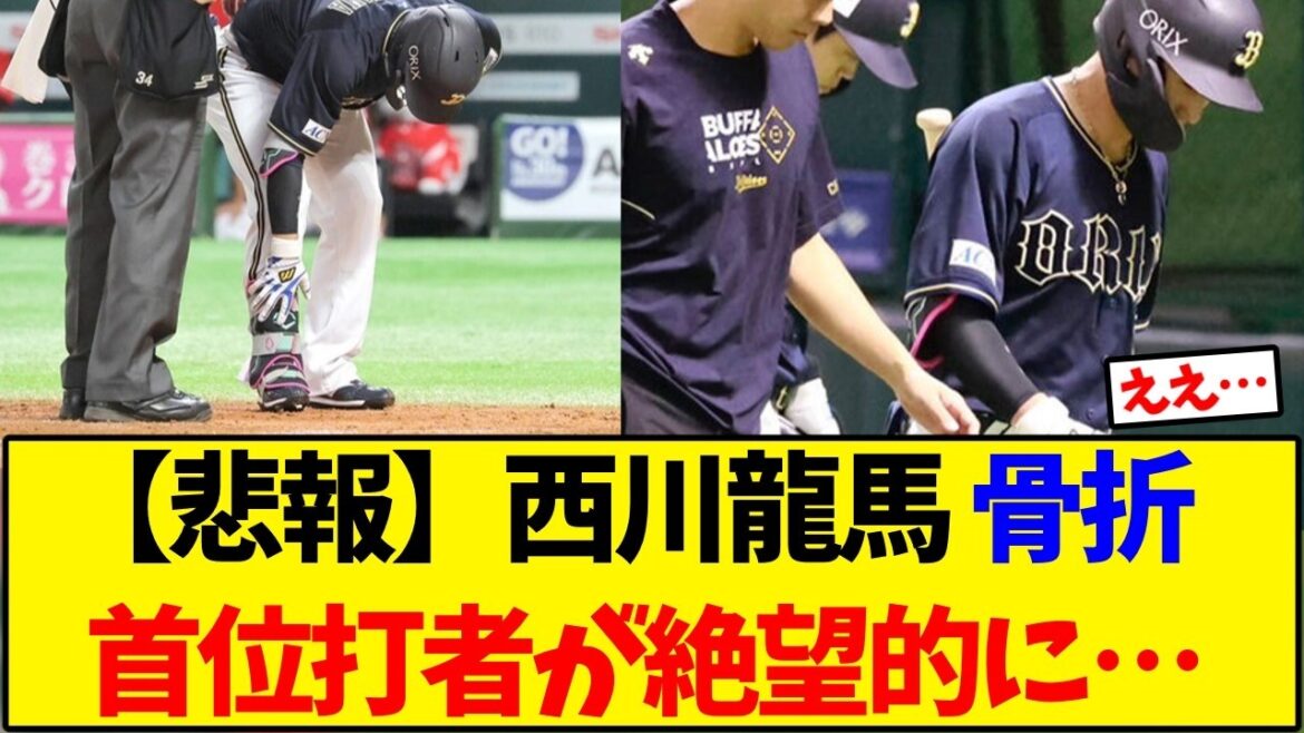 【悲報】オリックス 西川龍馬 骨折  首位打者が絶望的に…【野球反応集】