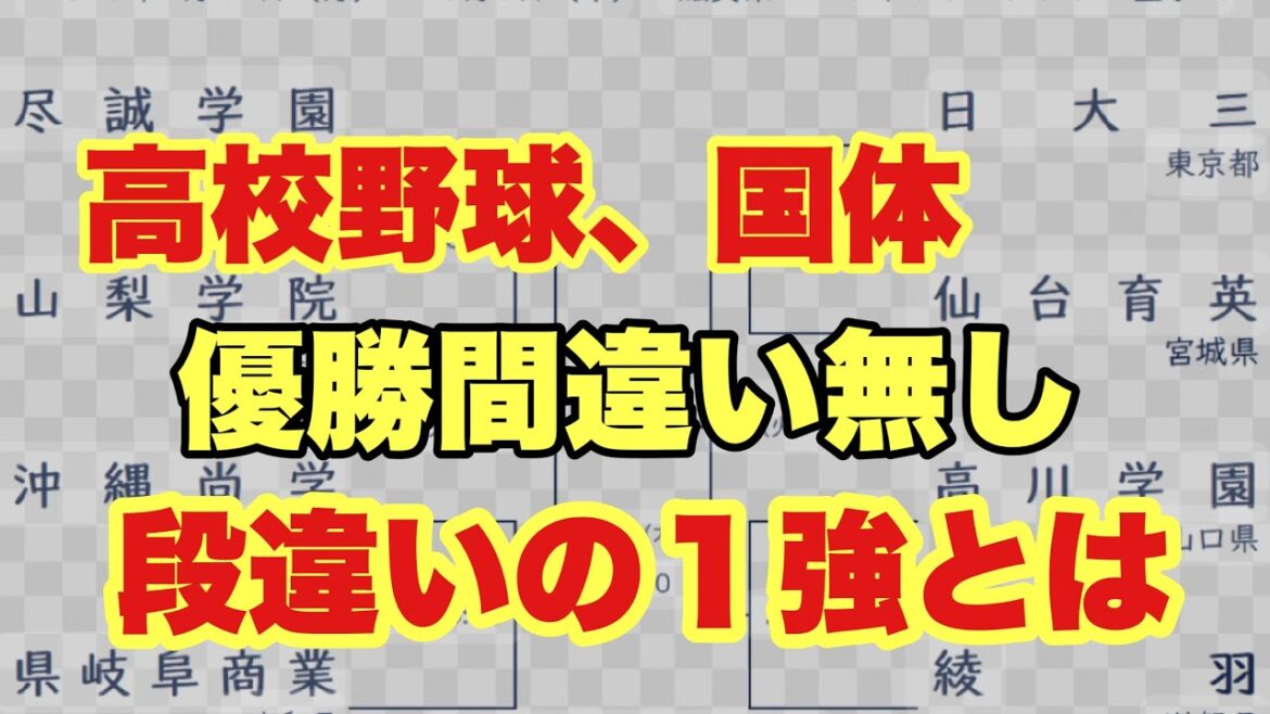 【高校野球】段違いの１強❗️国体優勝は間違い無し❗️※山梨学院ではありません。