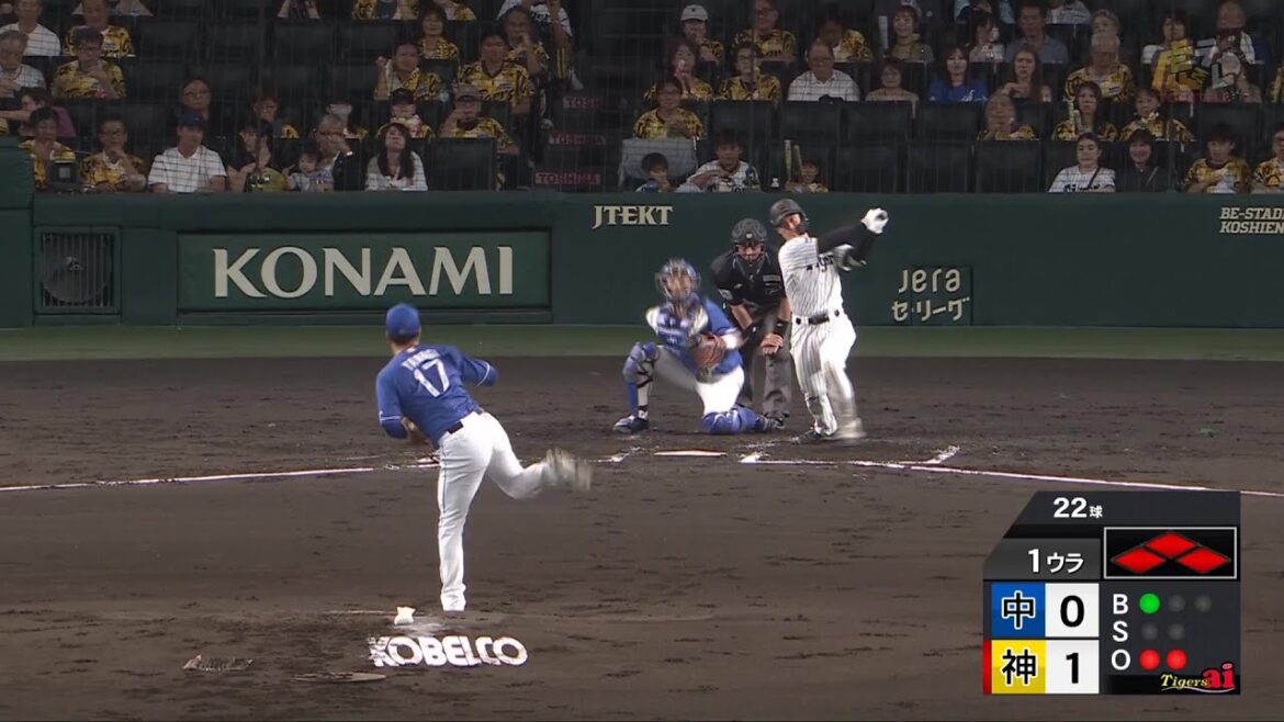 【初回に追加点】1回裏 #坂本誠志郎 選手が二死満塁のチャンスに左中間を破る走者一掃のタイムリーツーベースヒット！【2025/9/26 Ｔ－Ｄ】