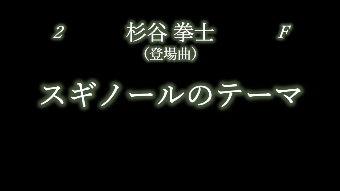 北海道日本ハムファイターズ 杉谷拳士 登場曲「スギノールのテーマ」