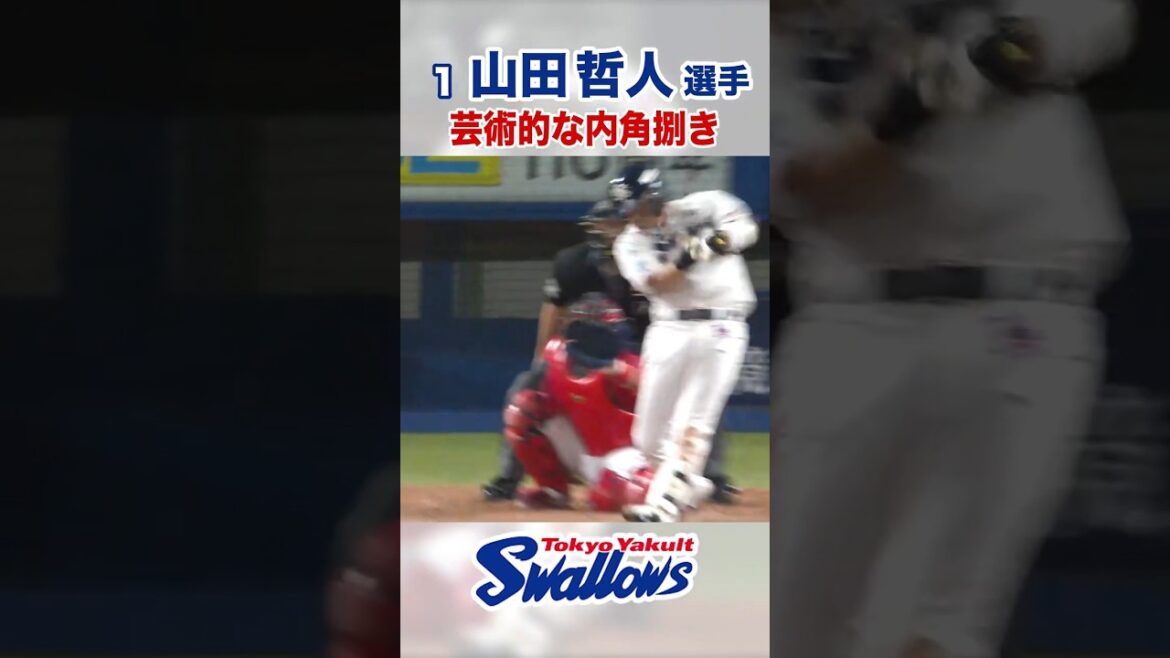 山田哲人選手 山田芸術的な内角捌き #swallows #山田哲人 #shorts