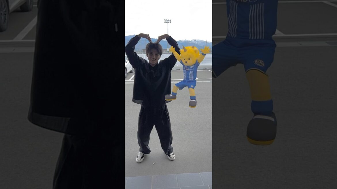 モンテって体操を踊る #中村亮太朗 選手を #ディーオ が応援🔥📣 #JマスコットARチャレンジ  #montedio #yamagataichigan #山形県