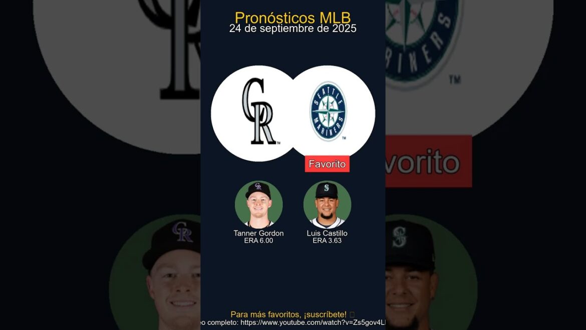 Pronóstico MLB | Los Rockies de Colorado vs Los Marineros de Seattle — 24 de septiembre de 2025 #Sho Pronóstico MLB | Los Rockies de Colorado vs Los Marineros de Seattle — 24 de septiembre de 2025 #Sho