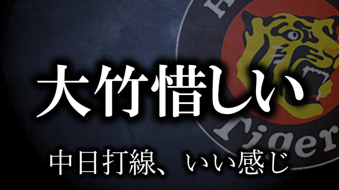 大竹惜しかった！！中日打線に未来を感じる【阪神タイガース】