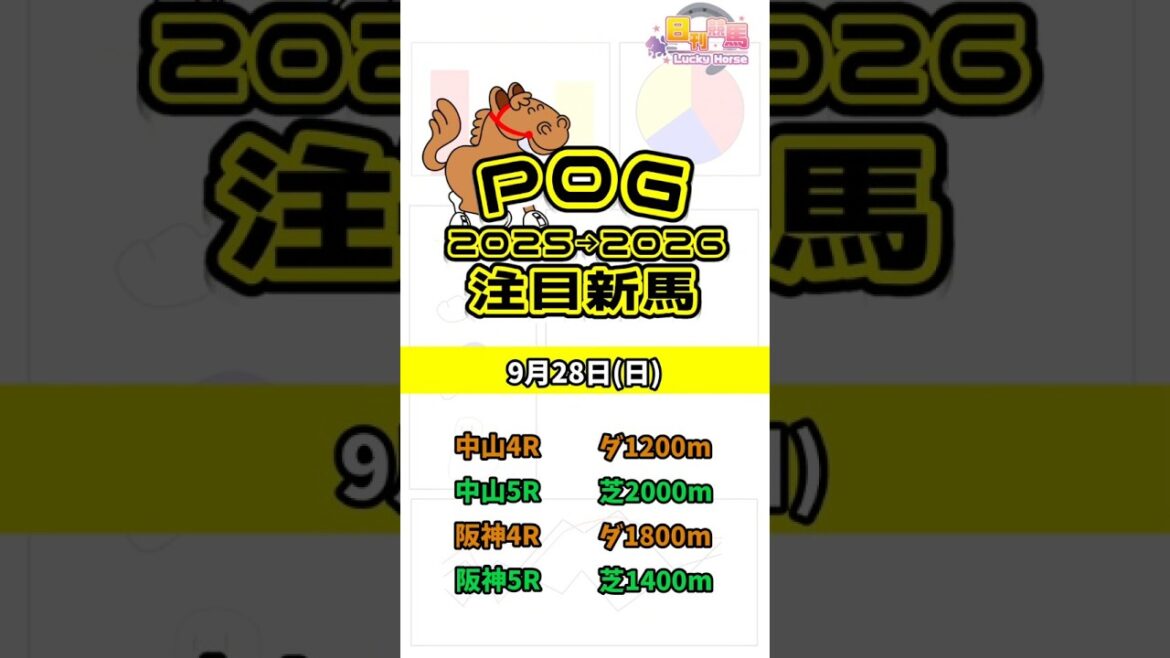 9/28(日)の注目新馬はコレだ！【POG2025→2026】 #POG #競馬 #競馬新聞 #日刊競馬 #新馬戦 #注目新馬 #中山競馬 #阪神競馬