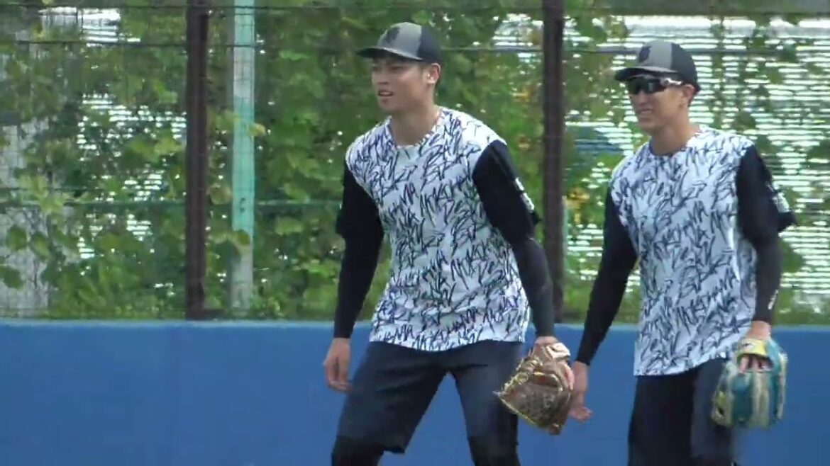 2025年9月 DOCK OF BAYSTARS YOKOSUKA 大貫 投手・小園 投手・浜地 投手・笠谷 投手 のノック練習風景